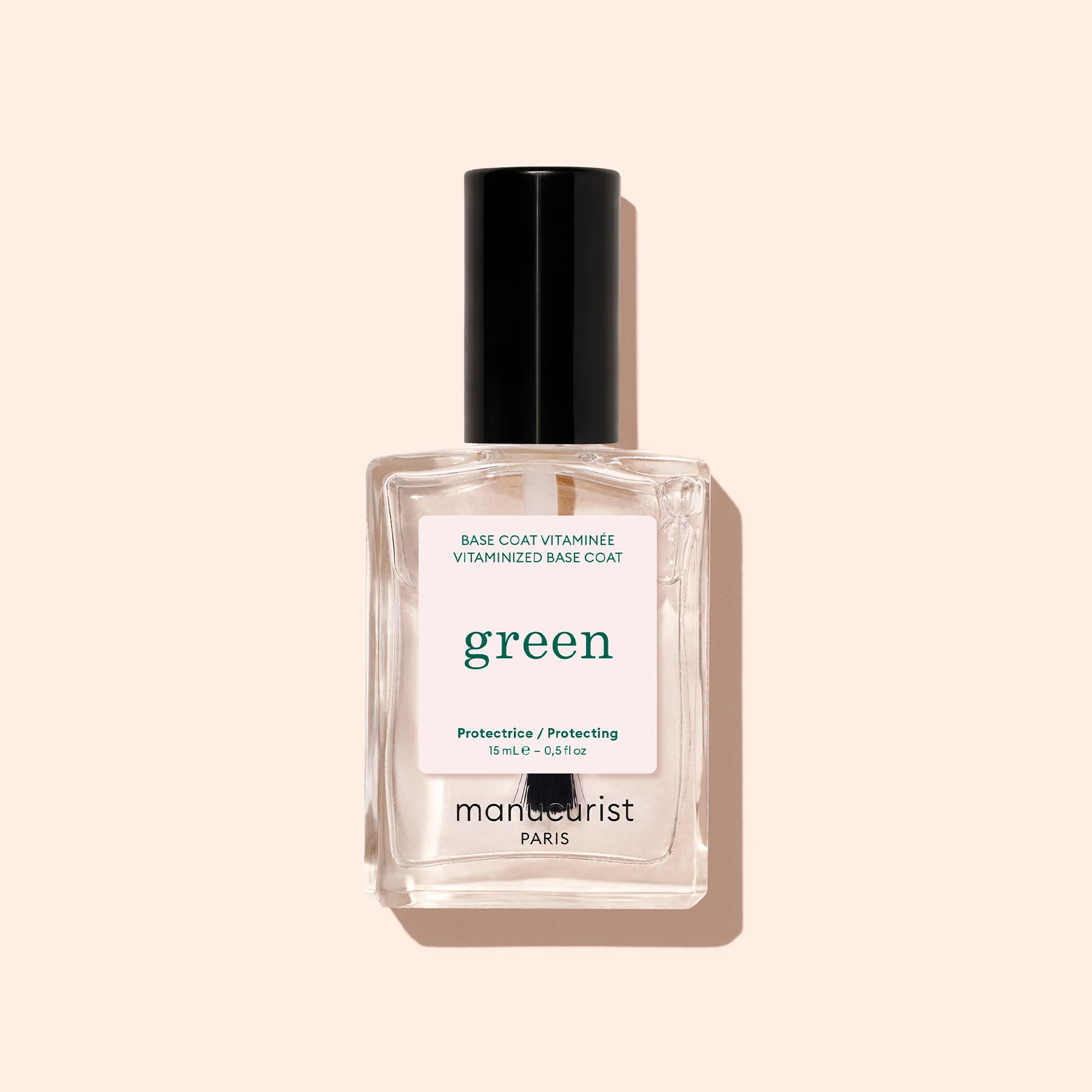 Manucurist Vitaminised Base Coat Green™ – vitaminizuotas nagų lako pagrindas su KeraHCE+ kompleksu