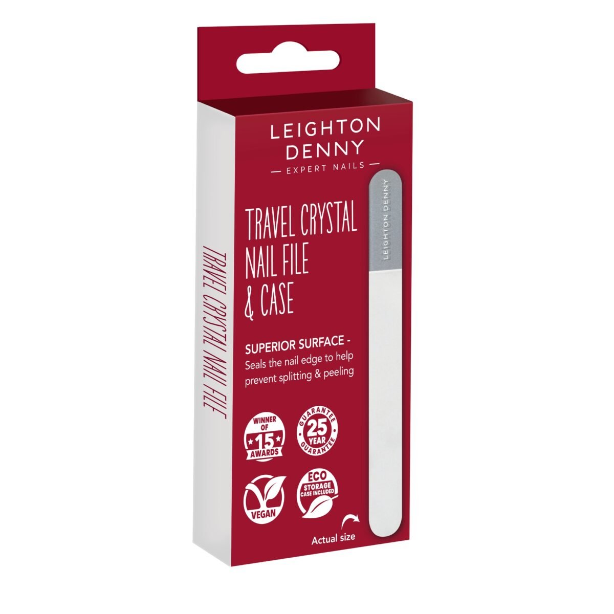 Raudona pakuotė – Leighton Denny Travel Crystal dildė su dėklu