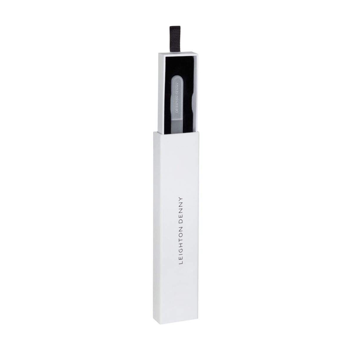Kristalinė dildė baltoje dėžutėje – Leighton Denny Crystal File moderni pakuotė