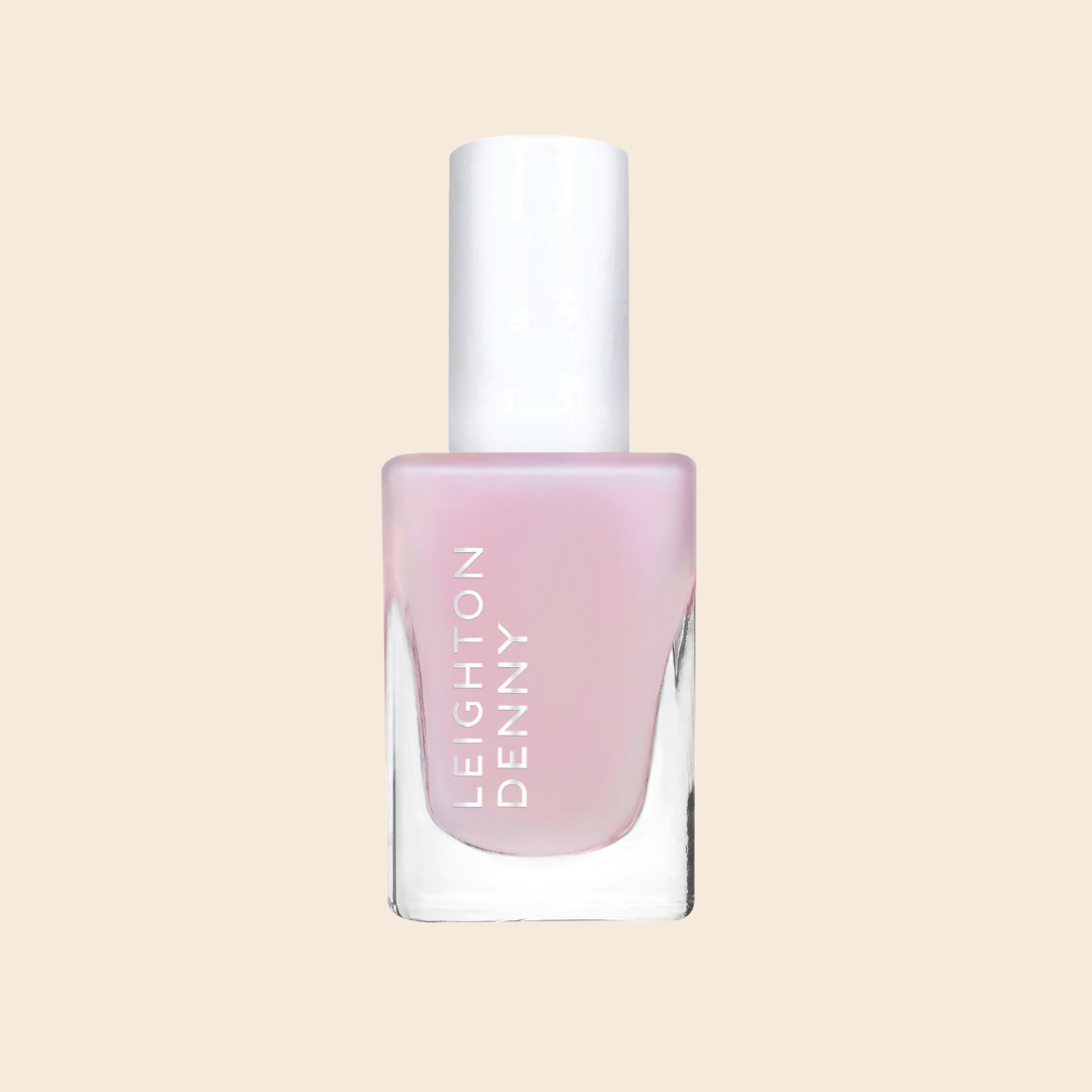 Švelniai rausvas skaistinantis nagų lakas buteliuke, Leighton Denny prekės ženklas