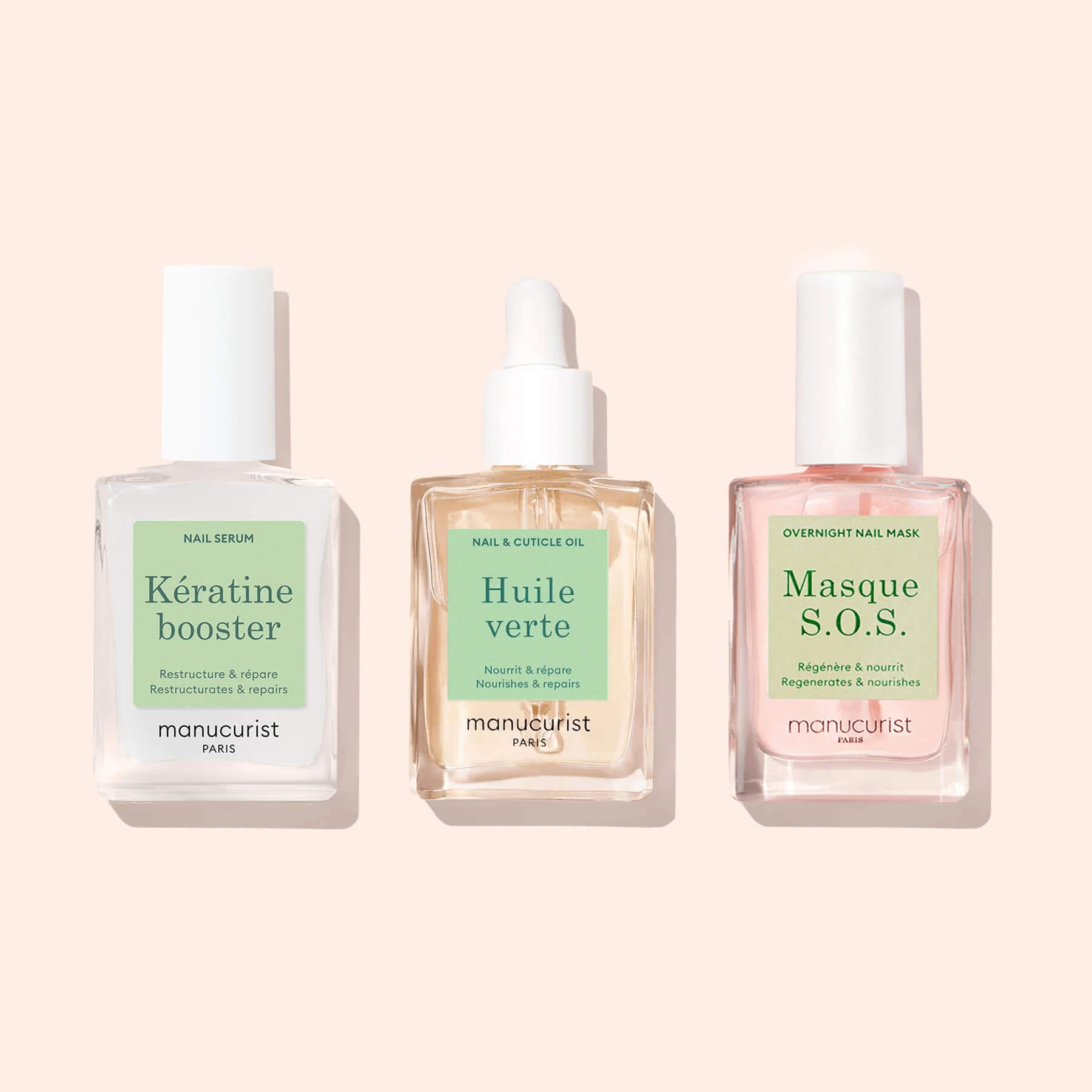 Priemonių rinkinys sluoksniuotiems nagams