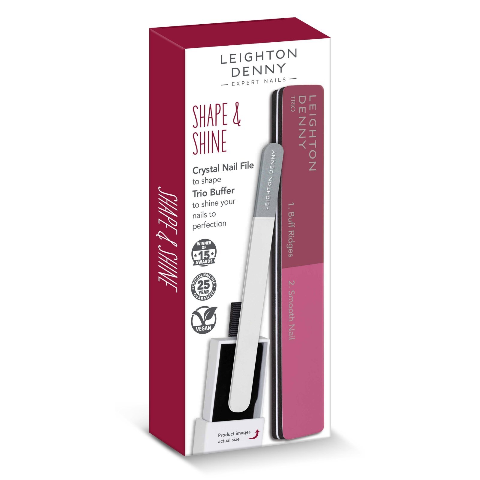 Kristalinė natūralių nagų dildė ir poliruoklis