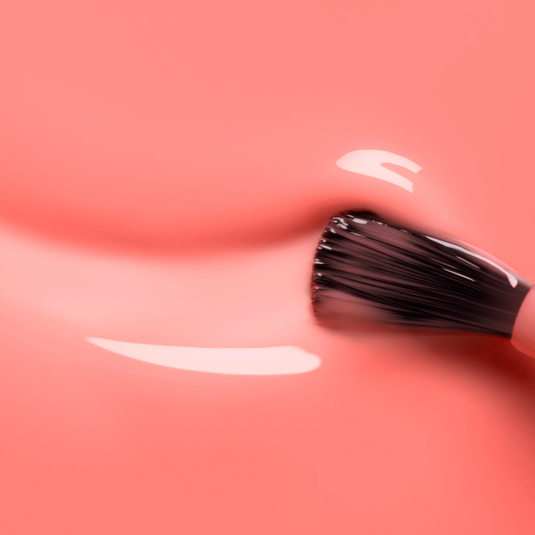 Persikinės spalvos Jelly nagų lako tekstūra Glace