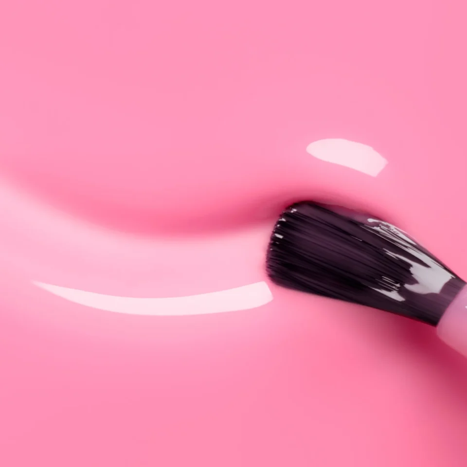 Rožinės spalvos Jelly nagų lako tekstūra Pink Sorbet
