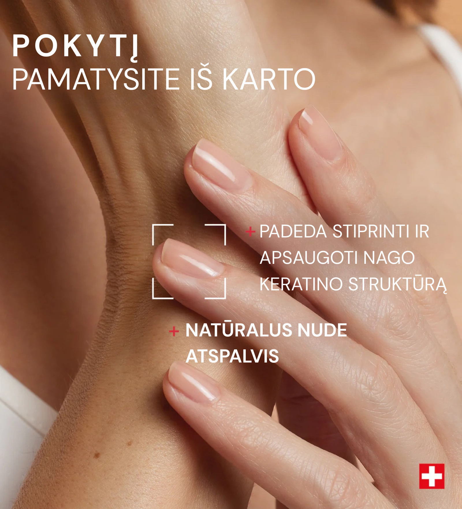 PODERM Keratin Redensifying padeda sustiprinti ir apsaugoti nago keratino struktūrą