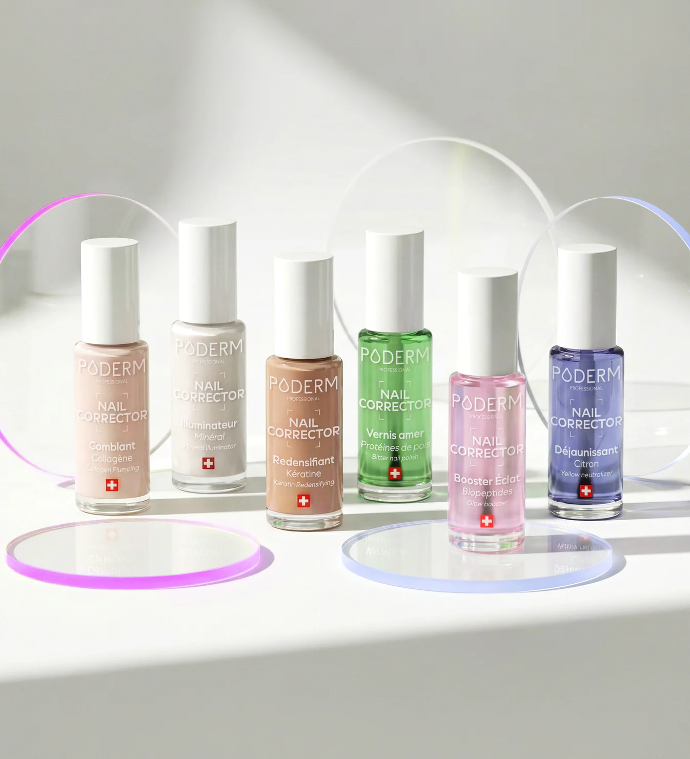 PODERM Nail Corrector korekcinių nagų lakų kolekcija