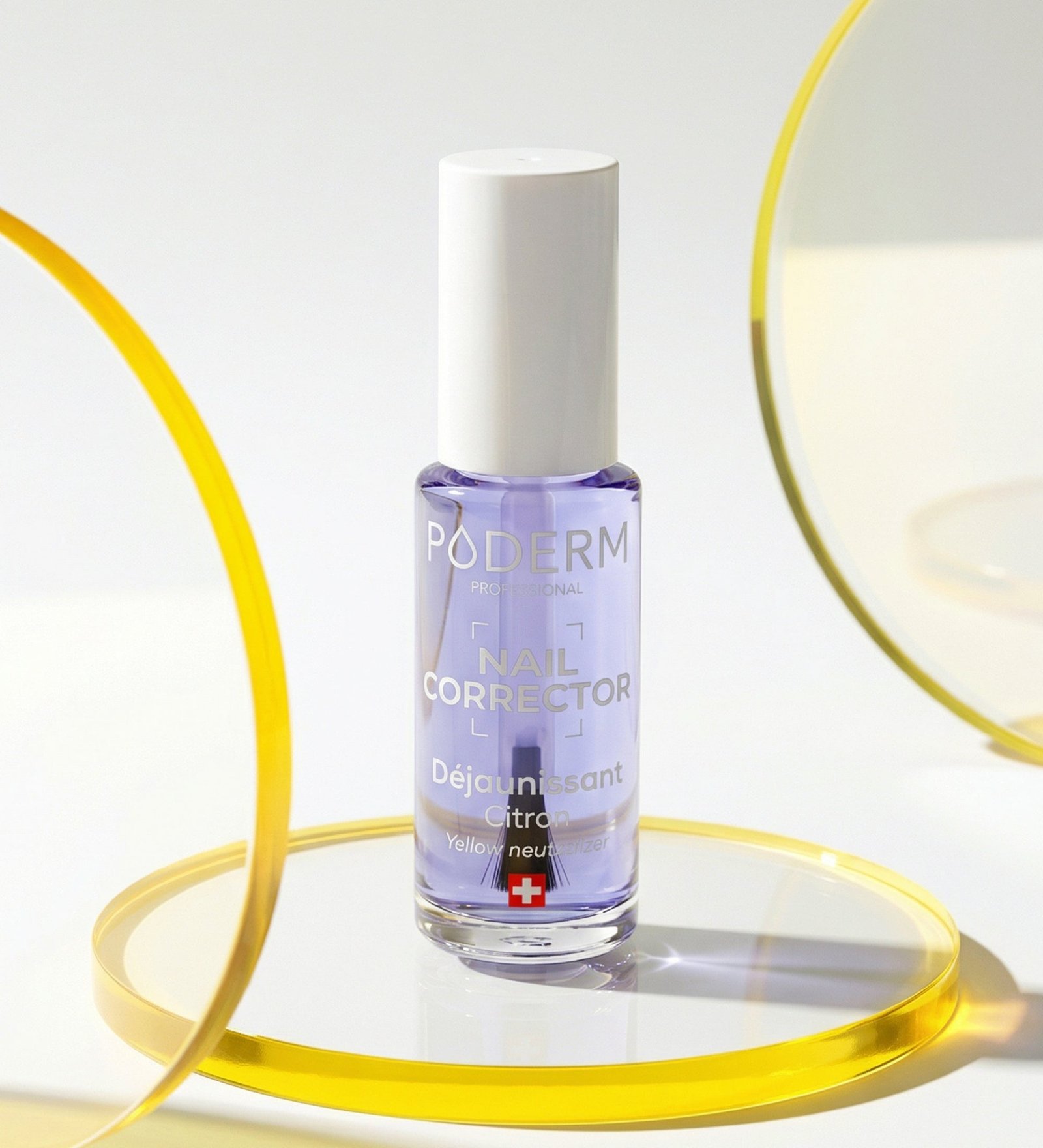 PODERM Yellow Neutralizer Lemon korekcinis nagų lakas pageltusiems nagams